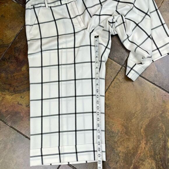 Lane Bryant Wide Leg Cuffed Cropped Plaid Pants 14 - Picture 6 of 11